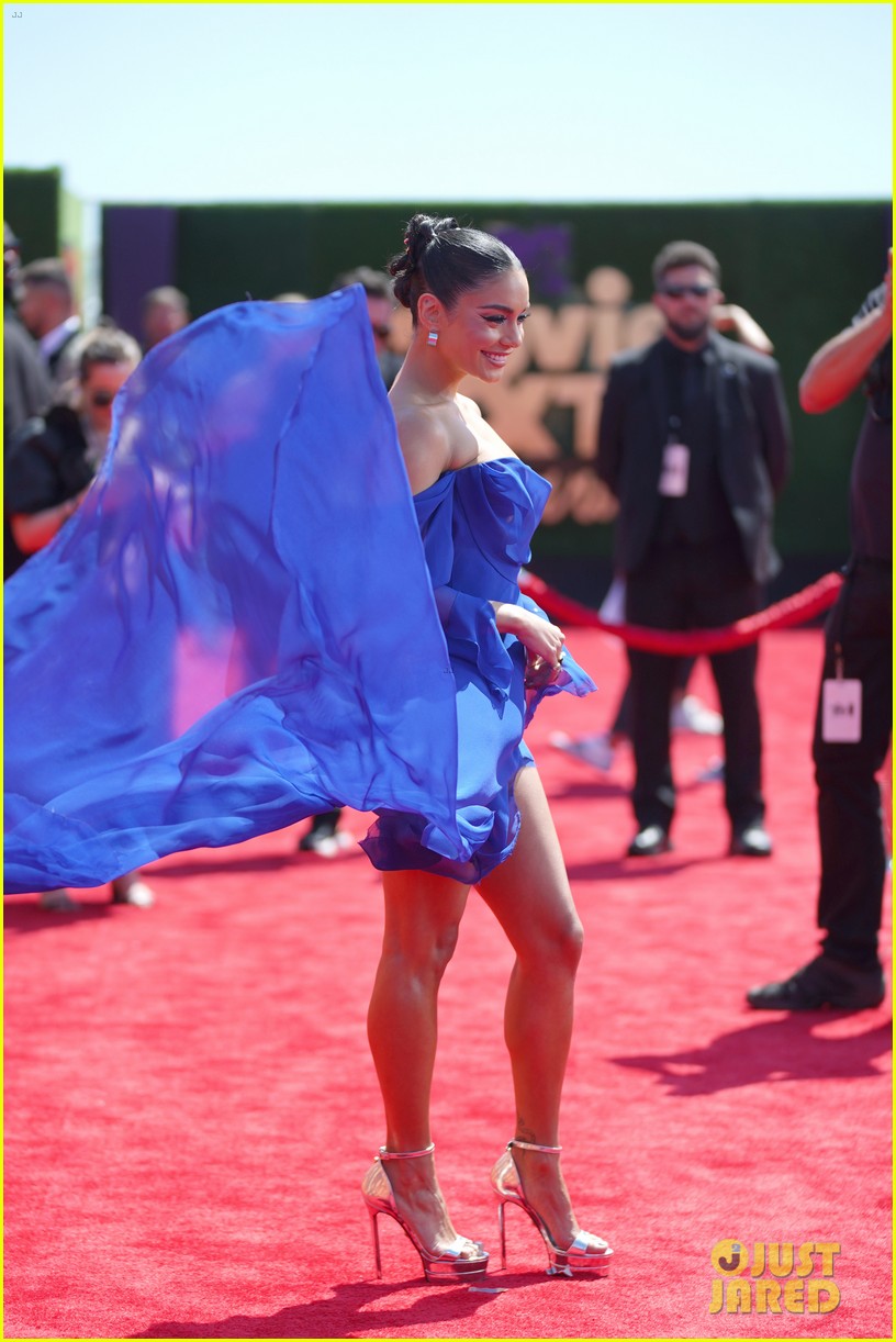 Vanessa Hudgens Stuns In Bold Blue Ahead of Hosting MTV Movie & TV Awards 2022