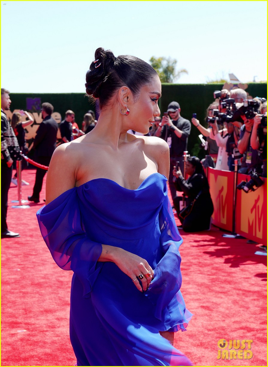 Vanessa Hudgens Stuns In Bold Blue Ahead of Hosting MTV Movie & TV Awards 2022