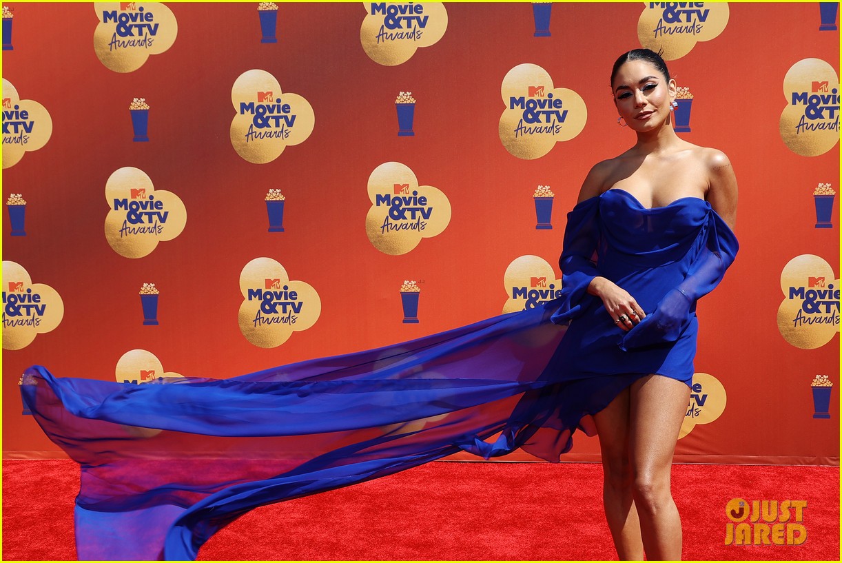 Vanessa Hudgens Stuns In Bold Blue Ahead of Hosting MTV Movie & TV Awards 2022