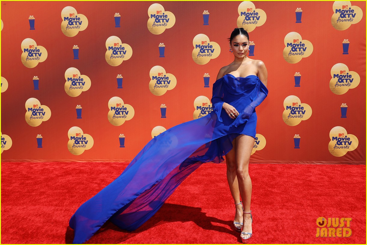 Vanessa Hudgens Stuns In Bold Blue Ahead of Hosting MTV Movie & TV Awards 2022