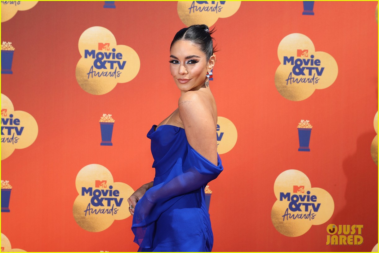 Vanessa Hudgens Stuns In Bold Blue Ahead of Hosting MTV Movie & TV Awards 2022