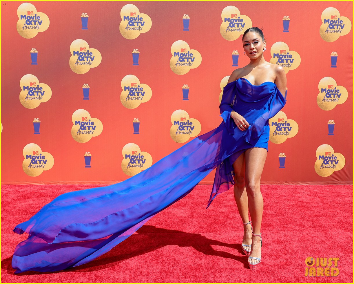 Vanessa Hudgens Stuns In Bold Blue Ahead of Hosting MTV Movie & TV Awards 2022