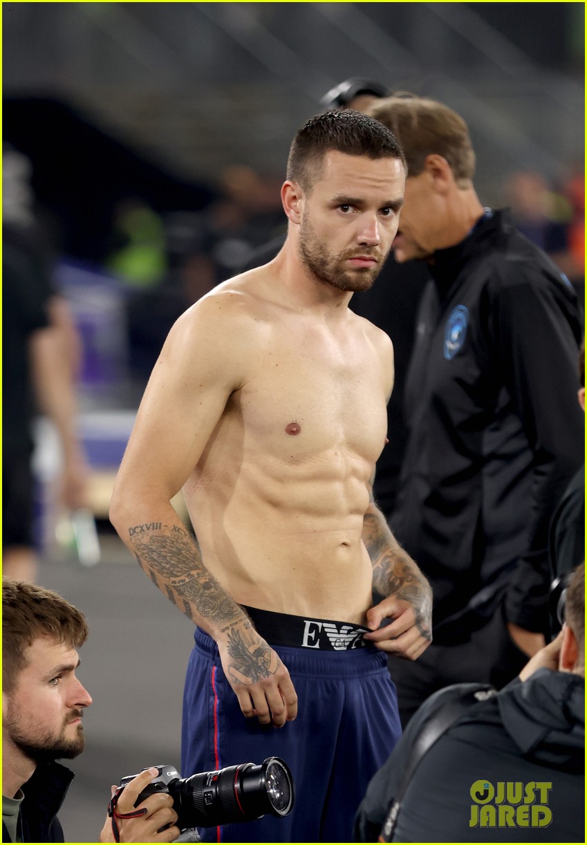 Liam Payne Shows Some Skin During His Warm Up for Soccer Aid 2022