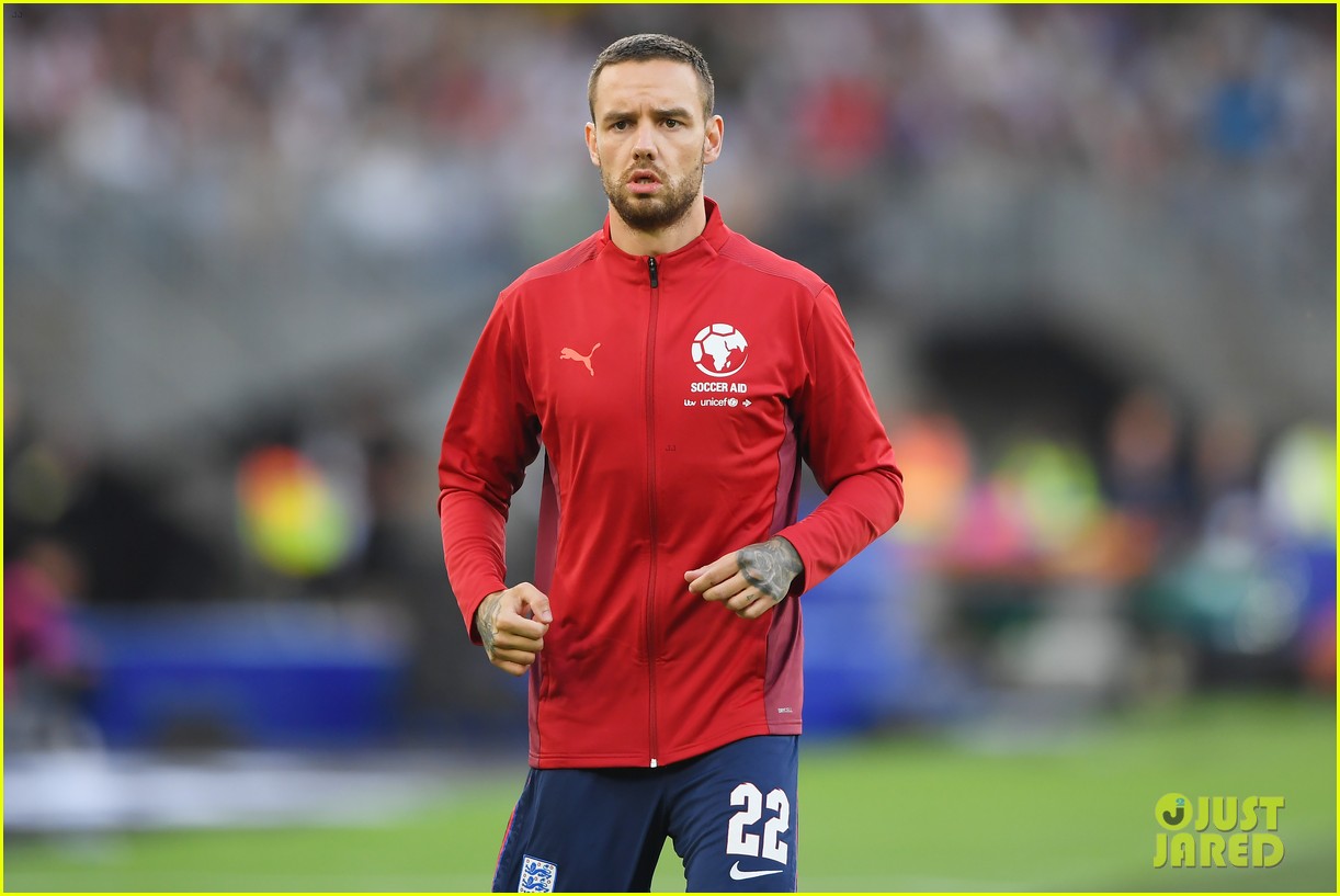 Liam Payne Shows Some Skin During His Warm Up for Soccer Aid 2022