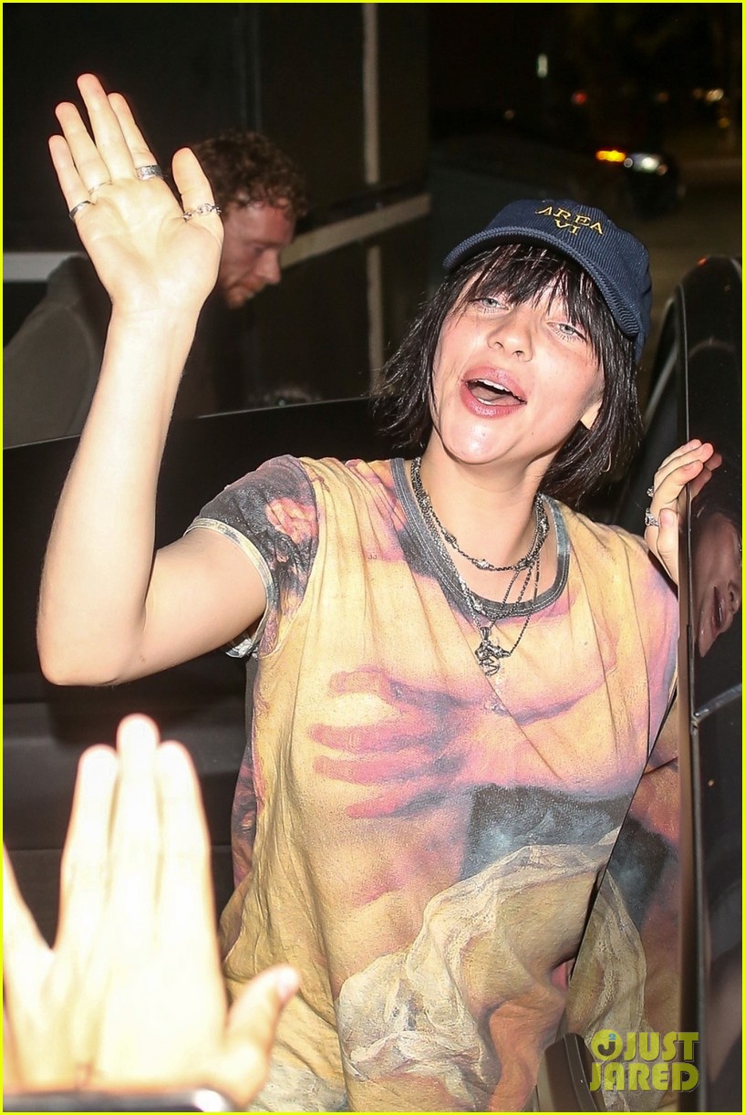 Billie Eilish is Greeted by Fans While Leaving Her Brother Finneas' Concert in WeHo