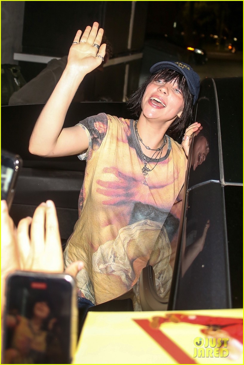 Billie Eilish is Greeted by Fans While Leaving Her Brother Finneas' Concert in WeHo
