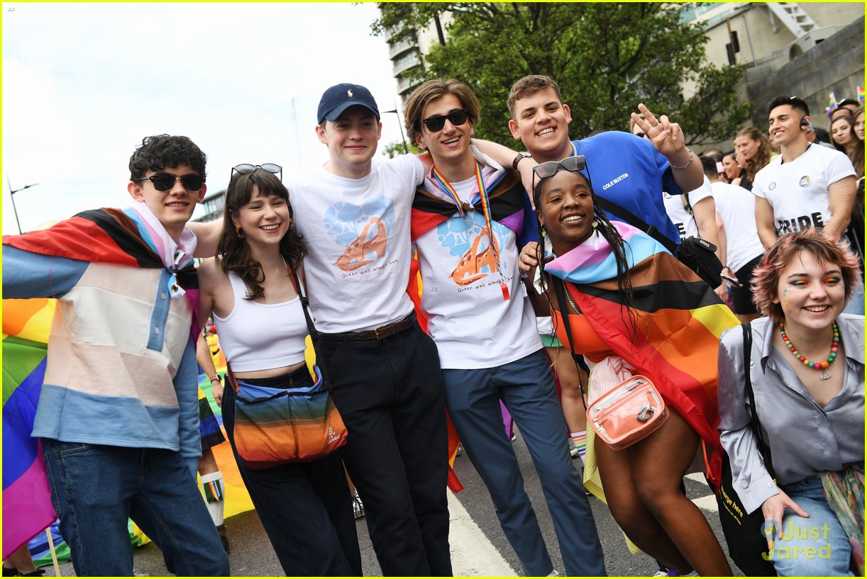 The Cast of 'Heartstopper' Walk In London Pride Parade - See All the Photos!