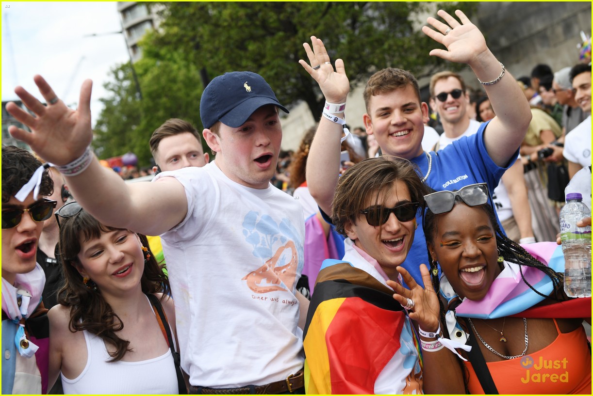 The Cast of 'Heartstopper' Walk In London Pride Parade - See All the Photos!