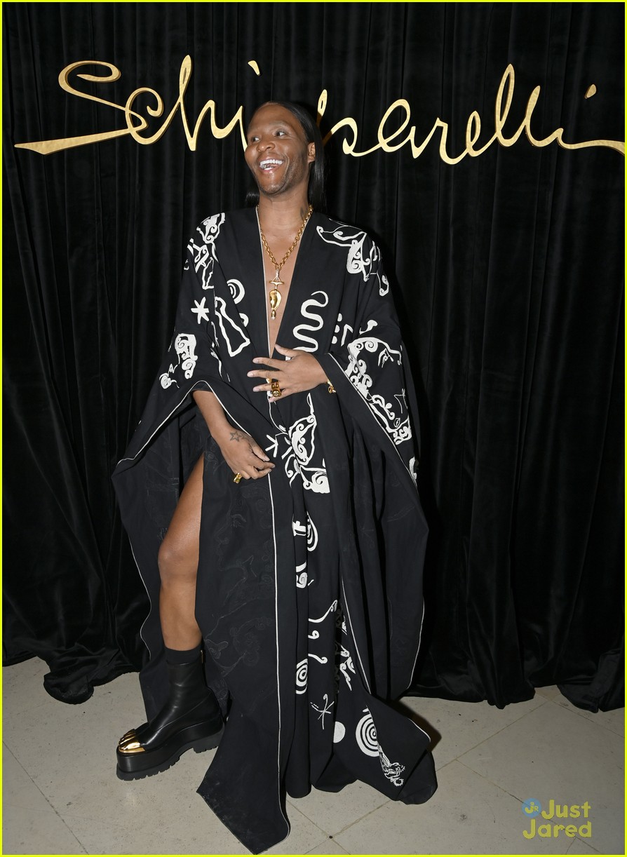 Hunter Schafer Sits Front Row at Schiaparelli Fashion Show with Emma Watson