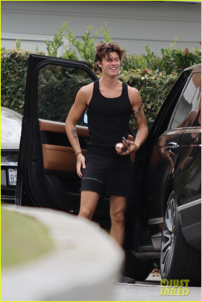 Shawn Mendes is All Smiles While Meeting Up with a Friend in Hollywood Hils