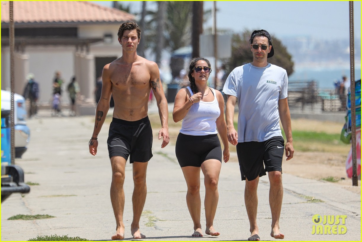 Shawn Mendes is All Smiles While Out on a Walk with Friends