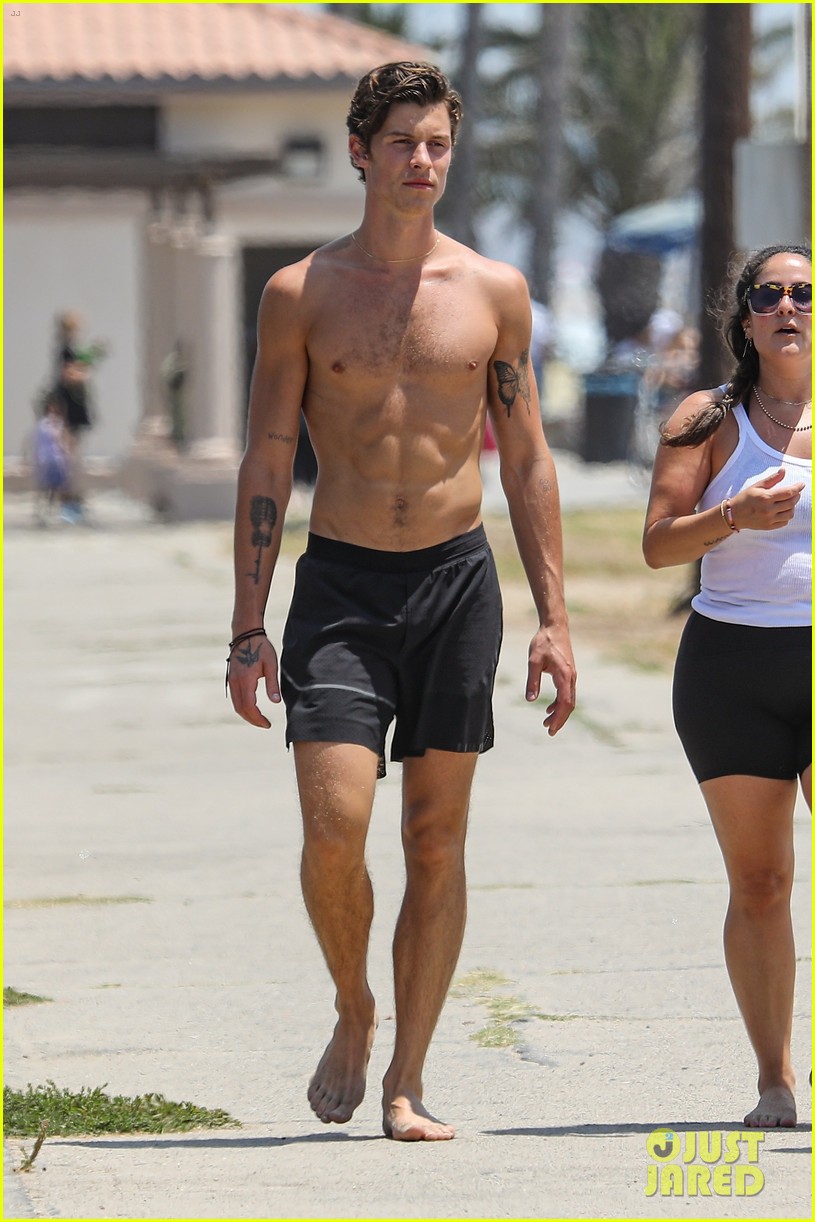 Shawn Mendes is All Smiles While Out on a Walk with Friends