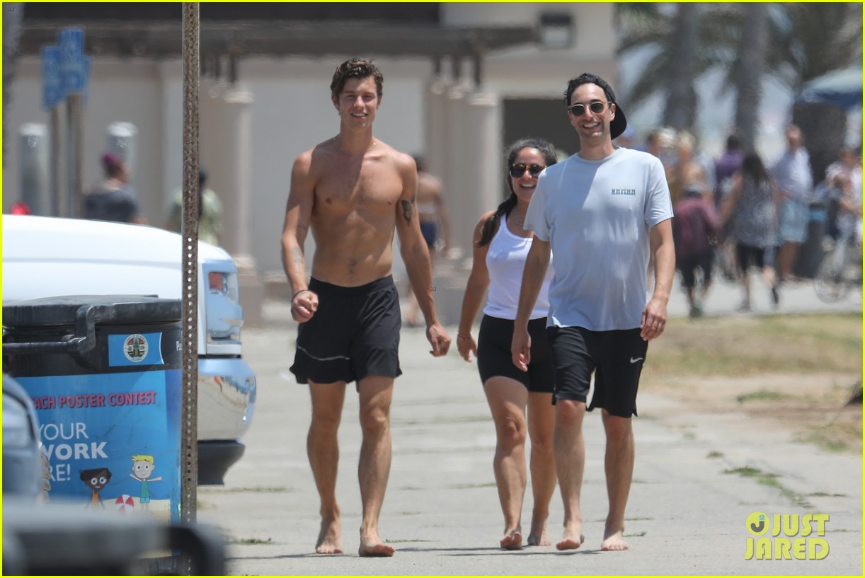 Shawn Mendes is All Smiles While Out on a Walk with Friends