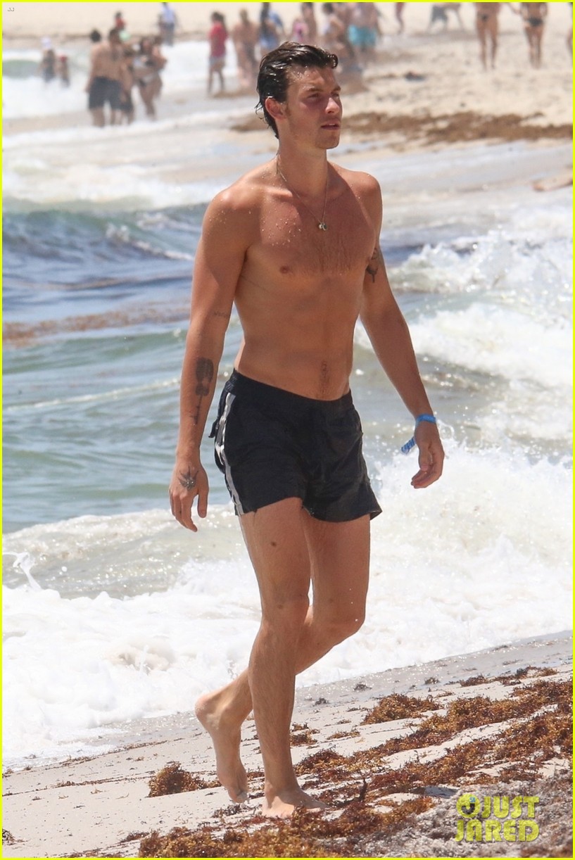 Shawn Mendes Spotted at the Beach in Miami - See the New Shirtless Photos!
