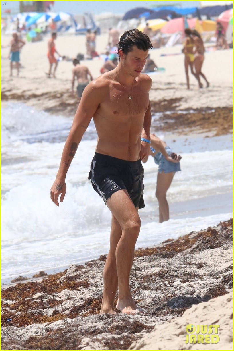 Shawn Mendes Spotted at the Beach in Miami - See the New Shirtless Photos!