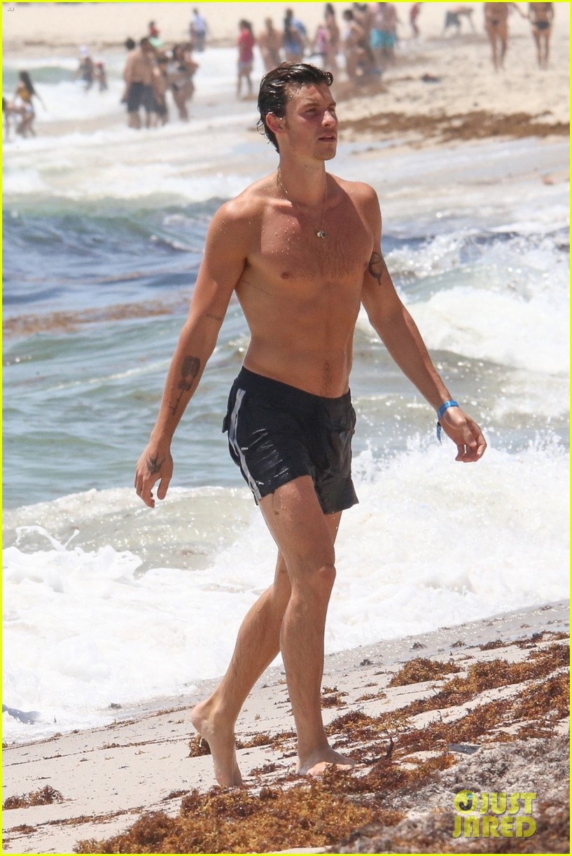 Shawn Mendes Spotted at the Beach in Miami - See the New Shirtless Photos!