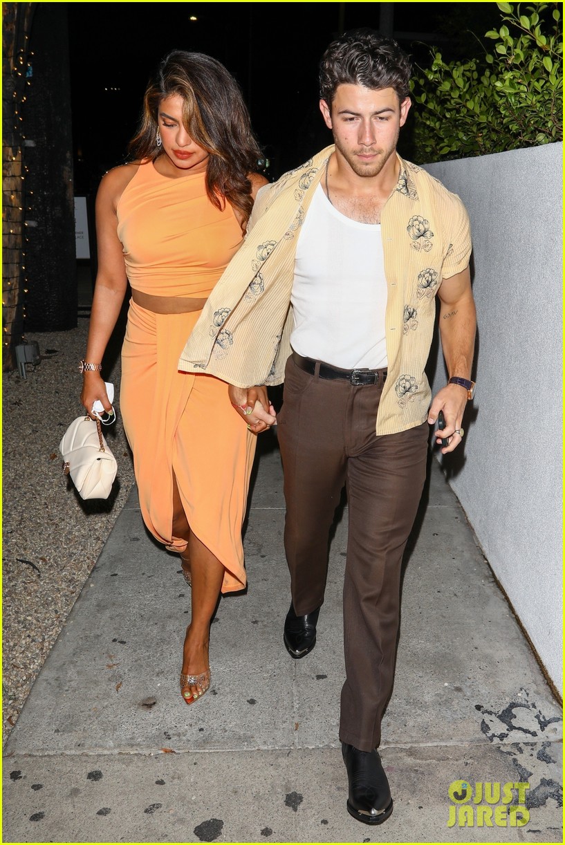 Nick Jonas Steps Out for Dinner with Wife Priyanka Chopra in WeHo