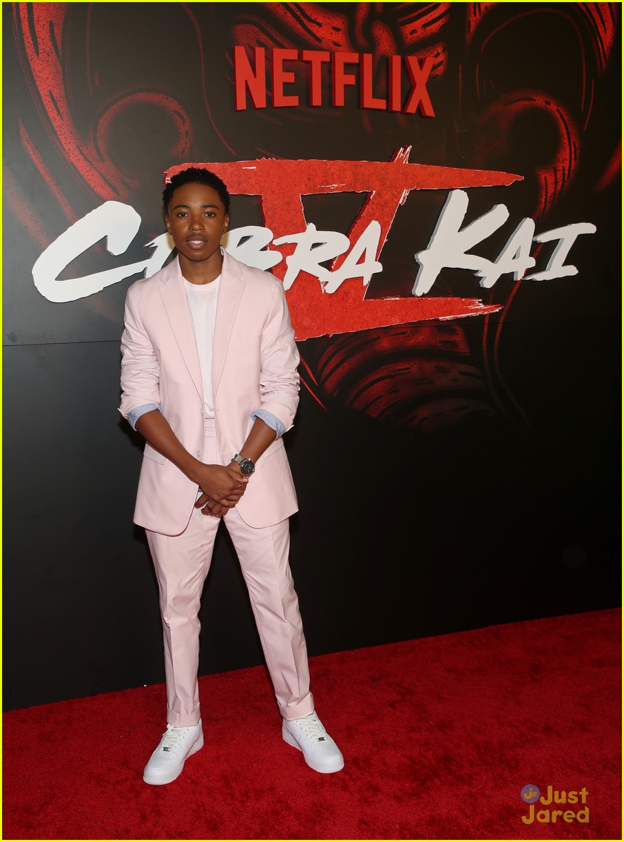 Tanner Buchanan, Xolo Maridueña & Jacob Bertrand Suit Up for 'Cobra Kai' Season 5 Premiere
