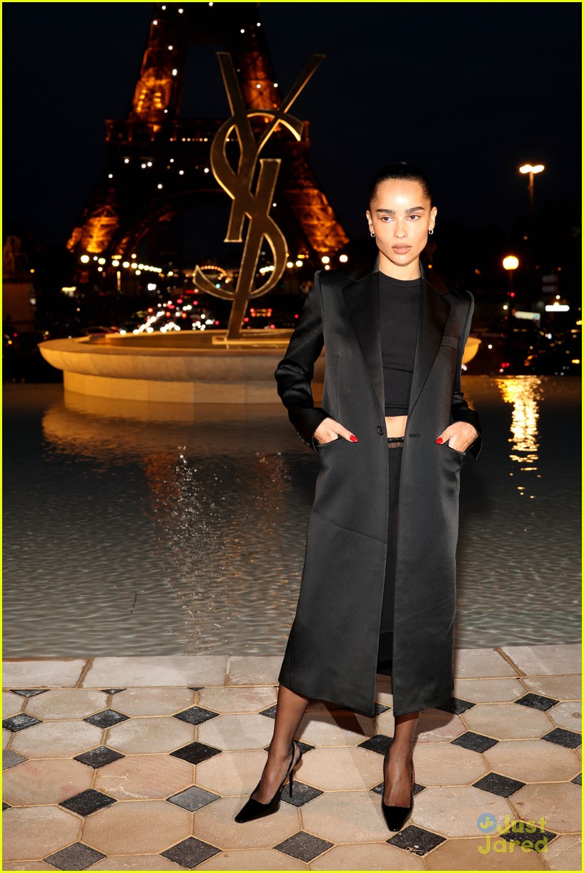 Rosé, Natalia Dyer & Hailey Bieber Attend Saint Laurent Fashion Show at Eiffel Tower