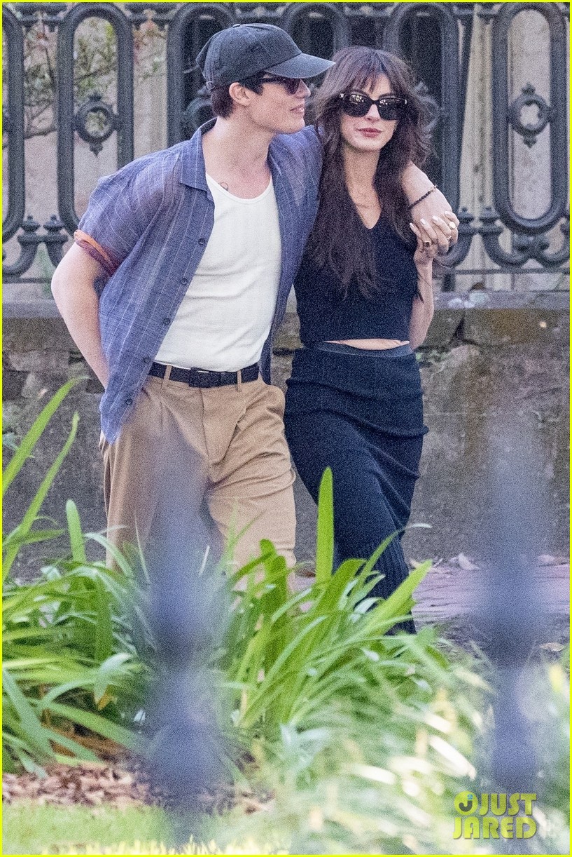 Nicholas Galitzine Wraps His Arm Around Anne Hathaway While Filming 'The Idea of You'