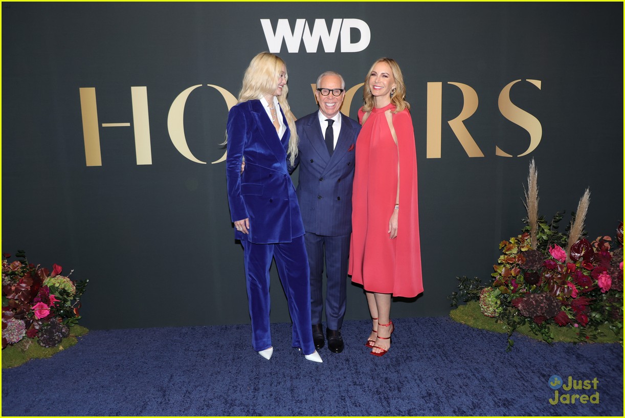 Gigi Hadid Presents Tommy Hilfiger with Award at WWD Honors