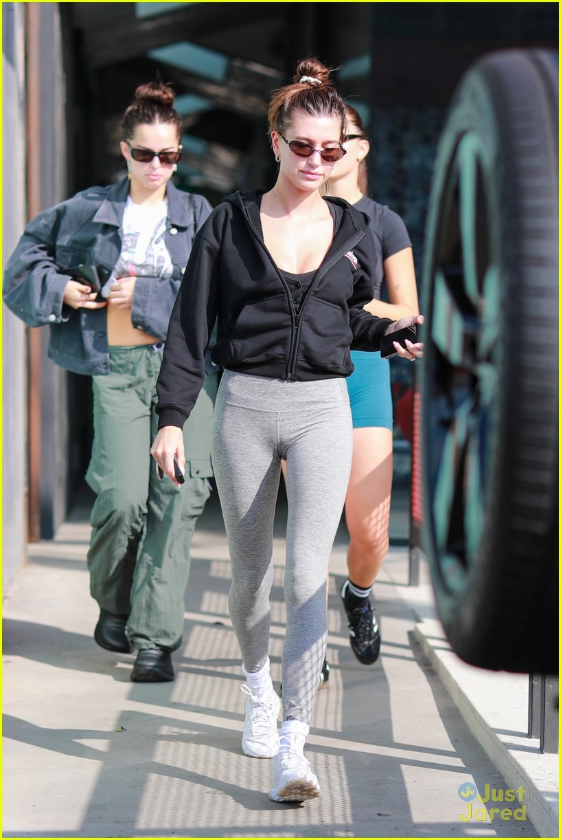 Hailey Bieber, Addison Rae & Maddie Ziegler Share Hugs After a Pilates Class
