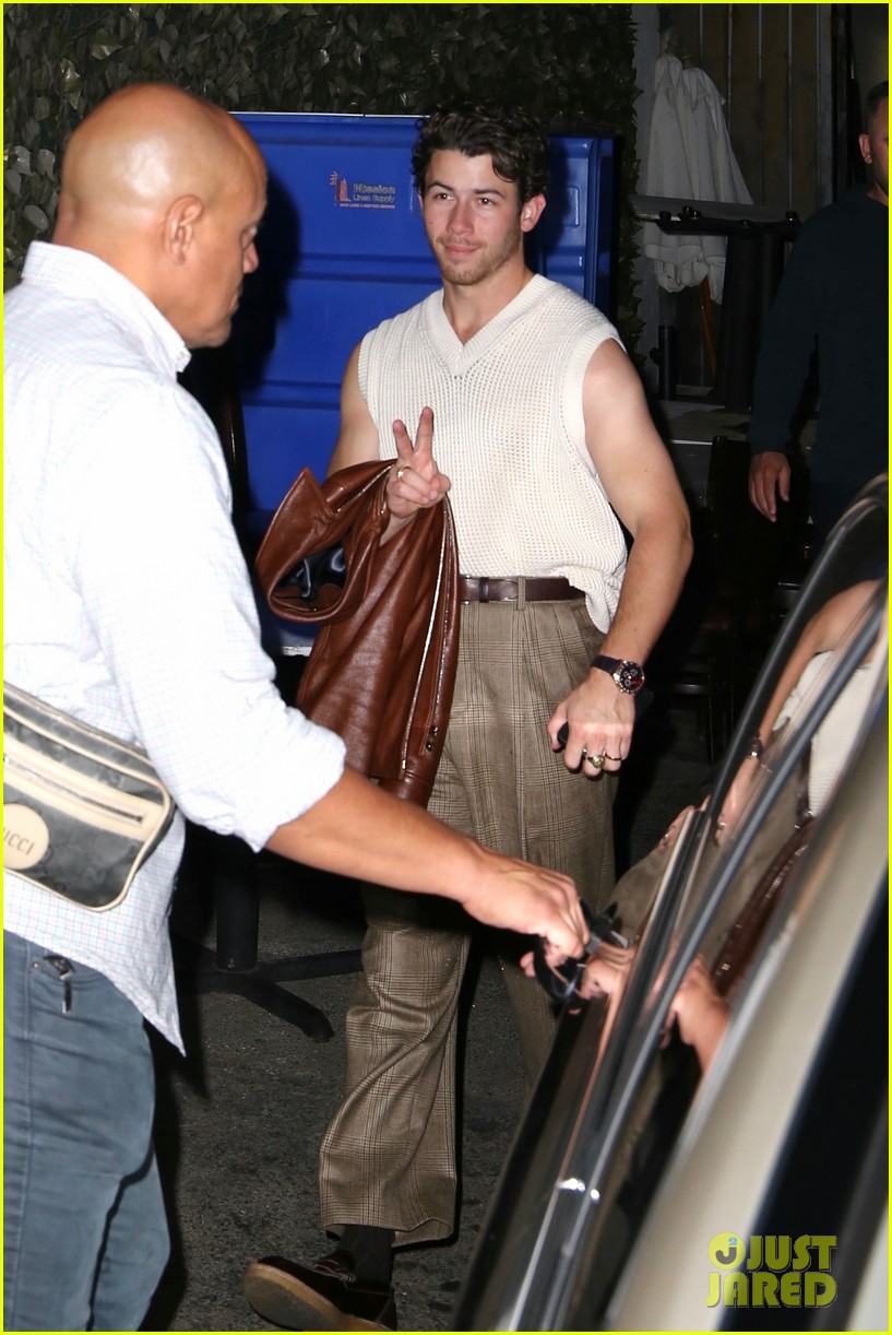 Nick Jonas Heads Out For Dinner In West Hollywood