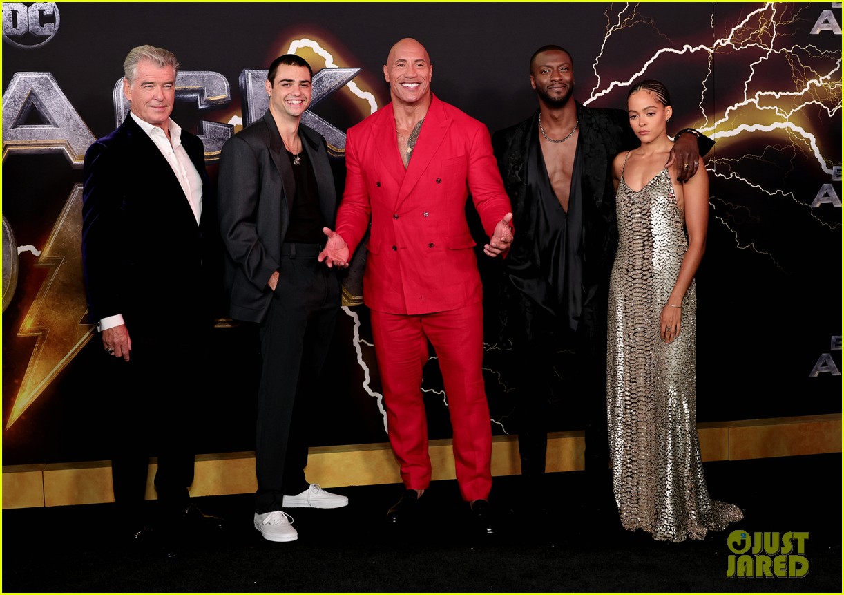 Noah Centineo, Quintessa Swindell, & Dwayne Johnson Premiere 'Black Adam' in NYC