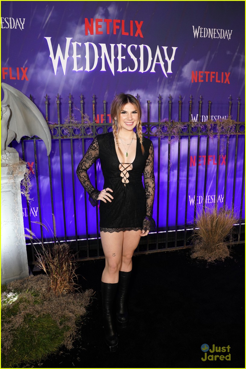 Maddie Ziegler & Ariana Greenblatt Support Jenna Ortega at 'Wednesday' Premiere