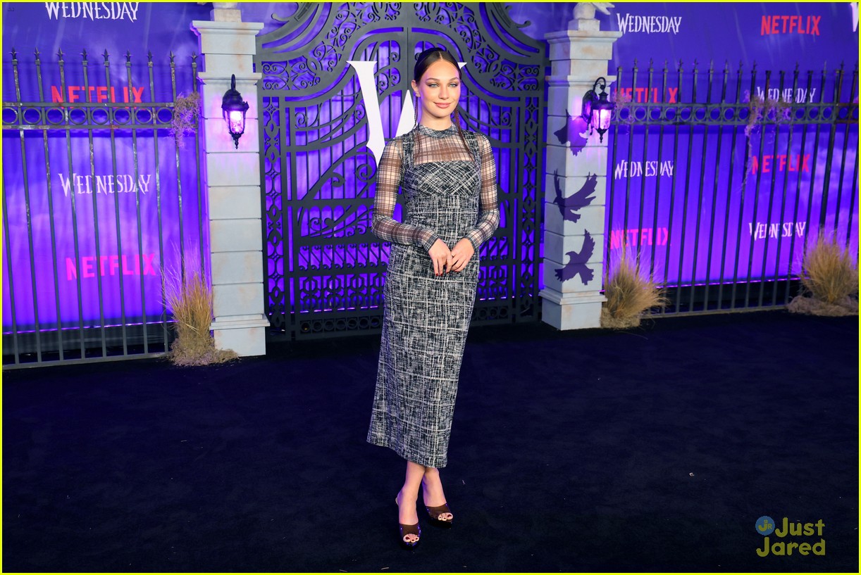 Maddie Ziegler & Ariana Greenblatt Support Jenna Ortega at 'Wednesday' Premiere