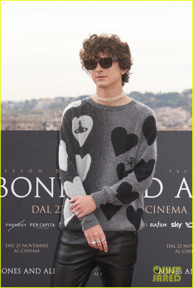 Timothee Chalamet Strikes a Pose at 'Bones & All' Photocall in Rome