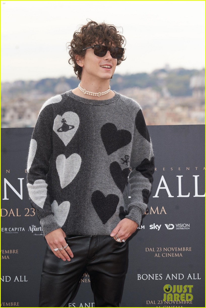 Timothee Chalamet Strikes a Pose at 'Bones & All' Photocall in Rome