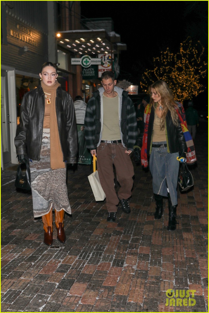 Gigi & Bella Hadid Hit the Slopes & Stop At Guest In Residence With Marc Kalman During Aspen Trip