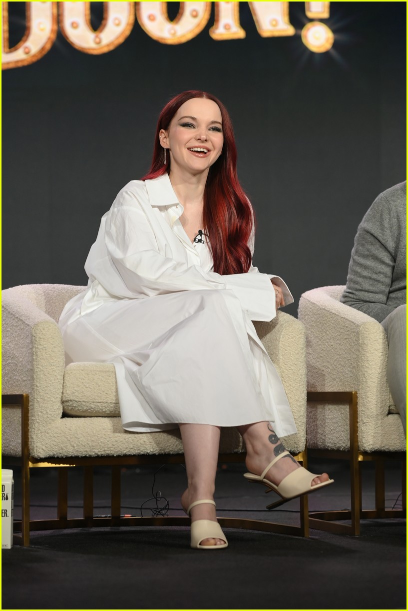 Dove Cameron Shows Off Red Hair at 'Schmigadoon!' TCA Panel