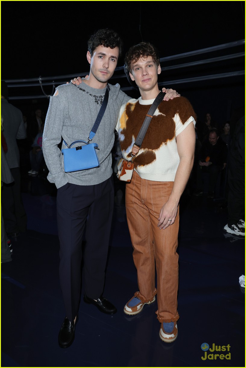 Nicholas Galitzine, Hunter Doohan & Jonah Hauer-King Sit Front Row at Fendi Fashion Show