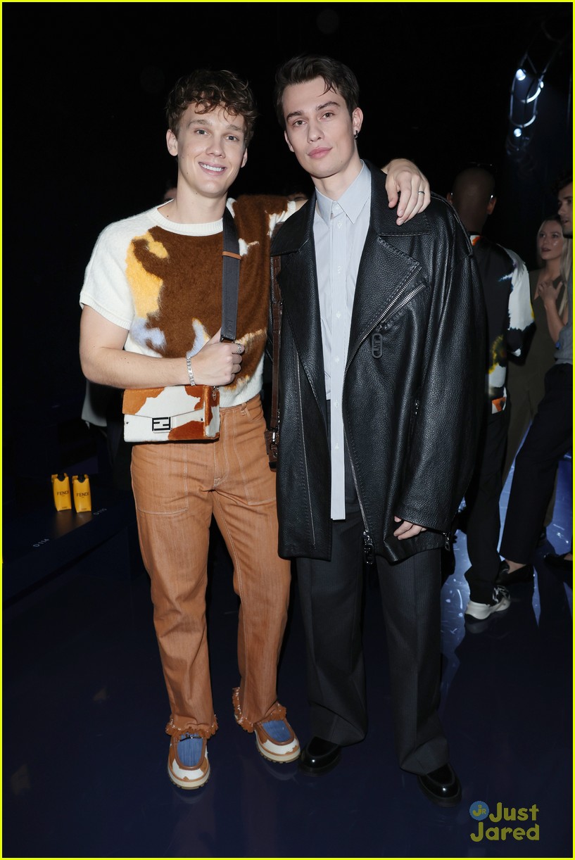 Nicholas Galitzine, Hunter Doohan & Jonah Hauer-King Sit Front Row at Fendi Fashion Show