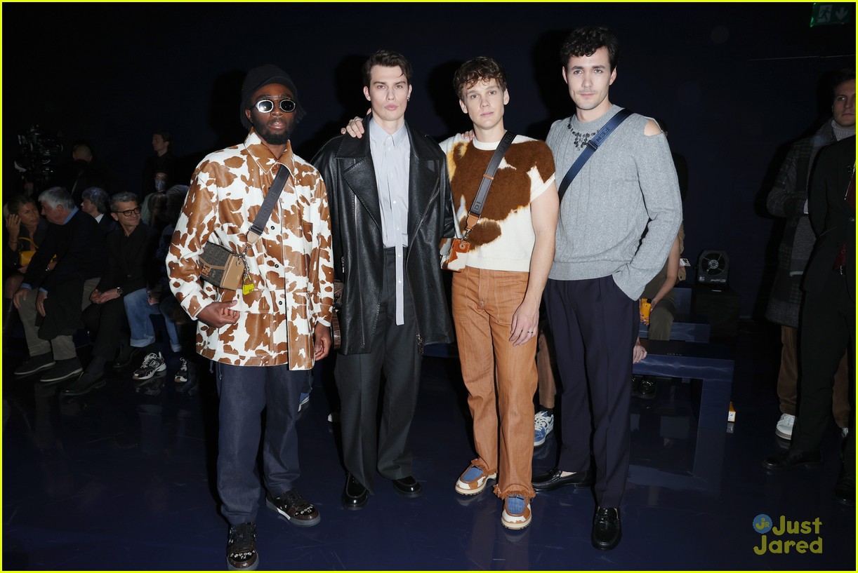 Nicholas Galitzine, Hunter Doohan & Jonah Hauer-King Sit Front Row at Fendi Fashion Show
