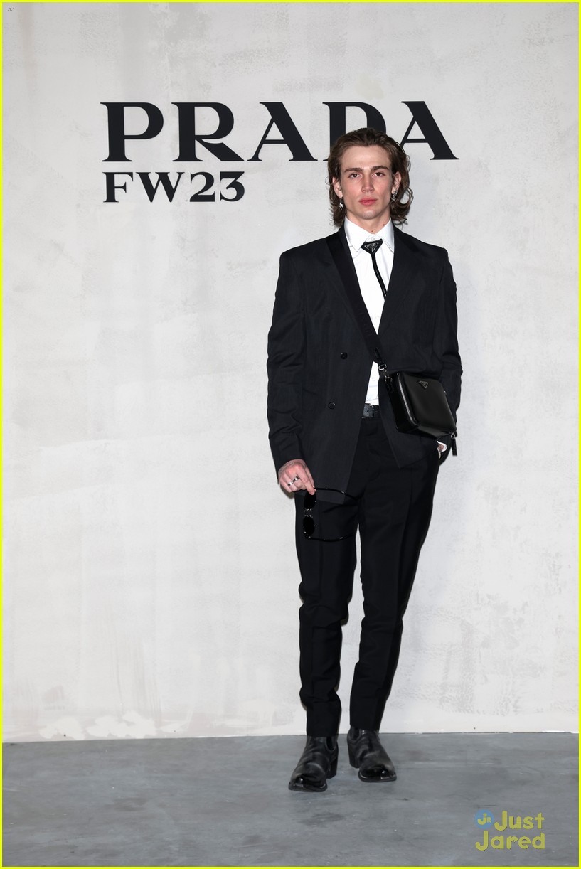 Hero Fiennes Tiffin, Louis Partridge, Noah Beck & More Step Out for Prada Fashion Show