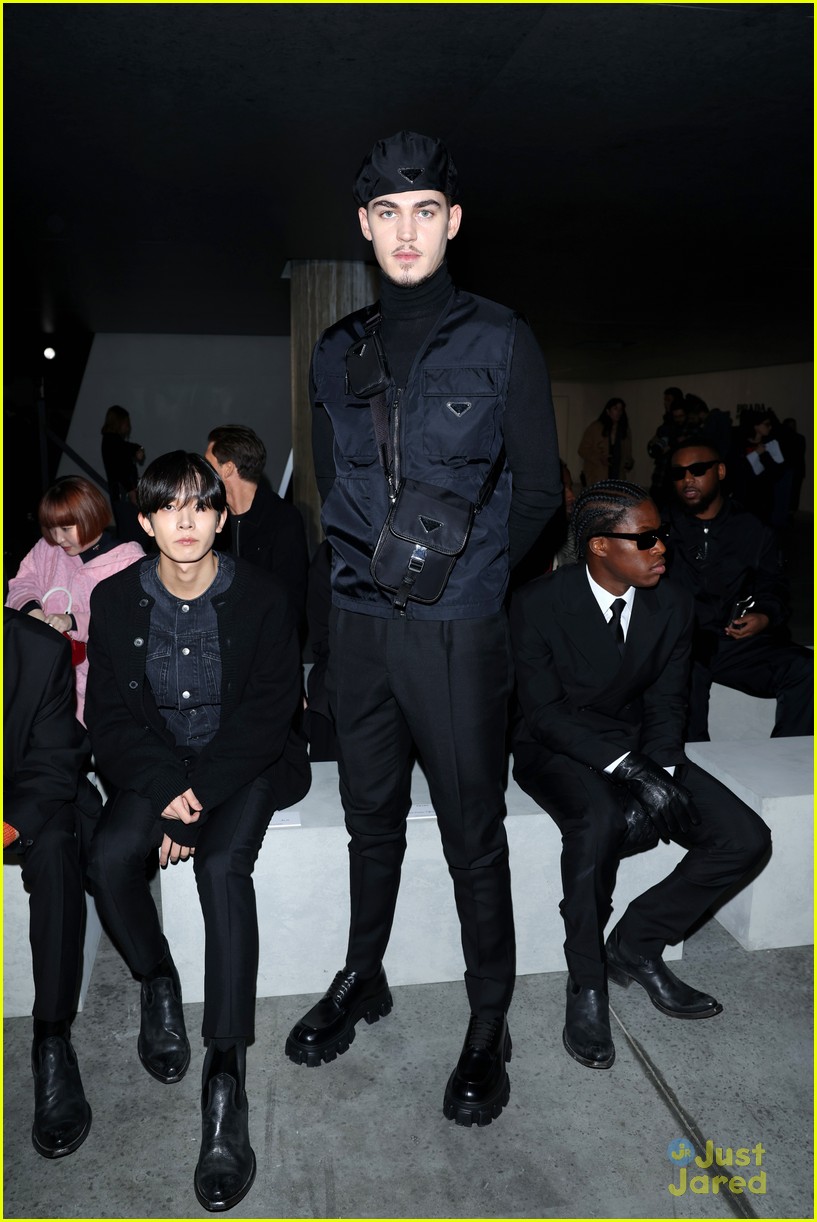 Hero Fiennes Tiffin, Louis Partridge, Noah Beck & More Step Out for Prada Fashion Show