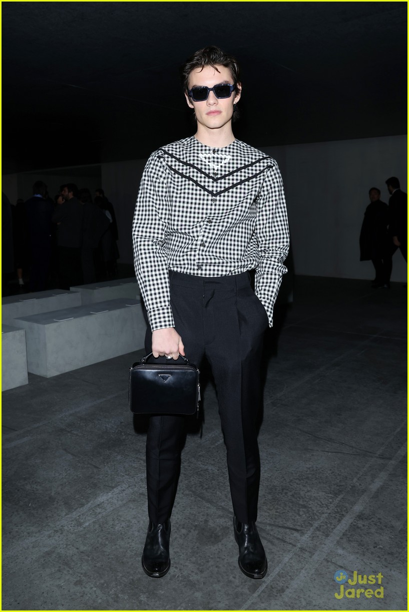 Hero Fiennes Tiffin, Louis Partridge, Noah Beck & More Step Out for Prada Fashion Show