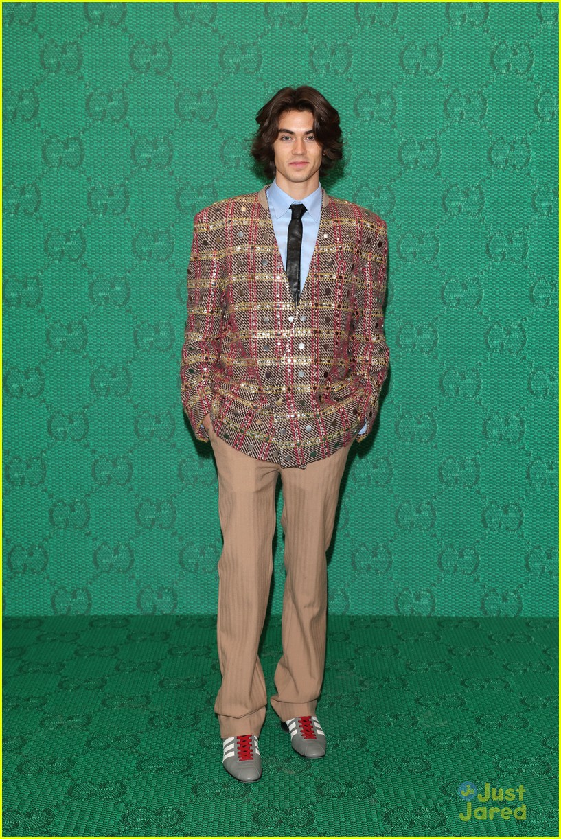 Percy Hynes White Sits Front Row at Gucci Milan Show After Attending Golden Globes