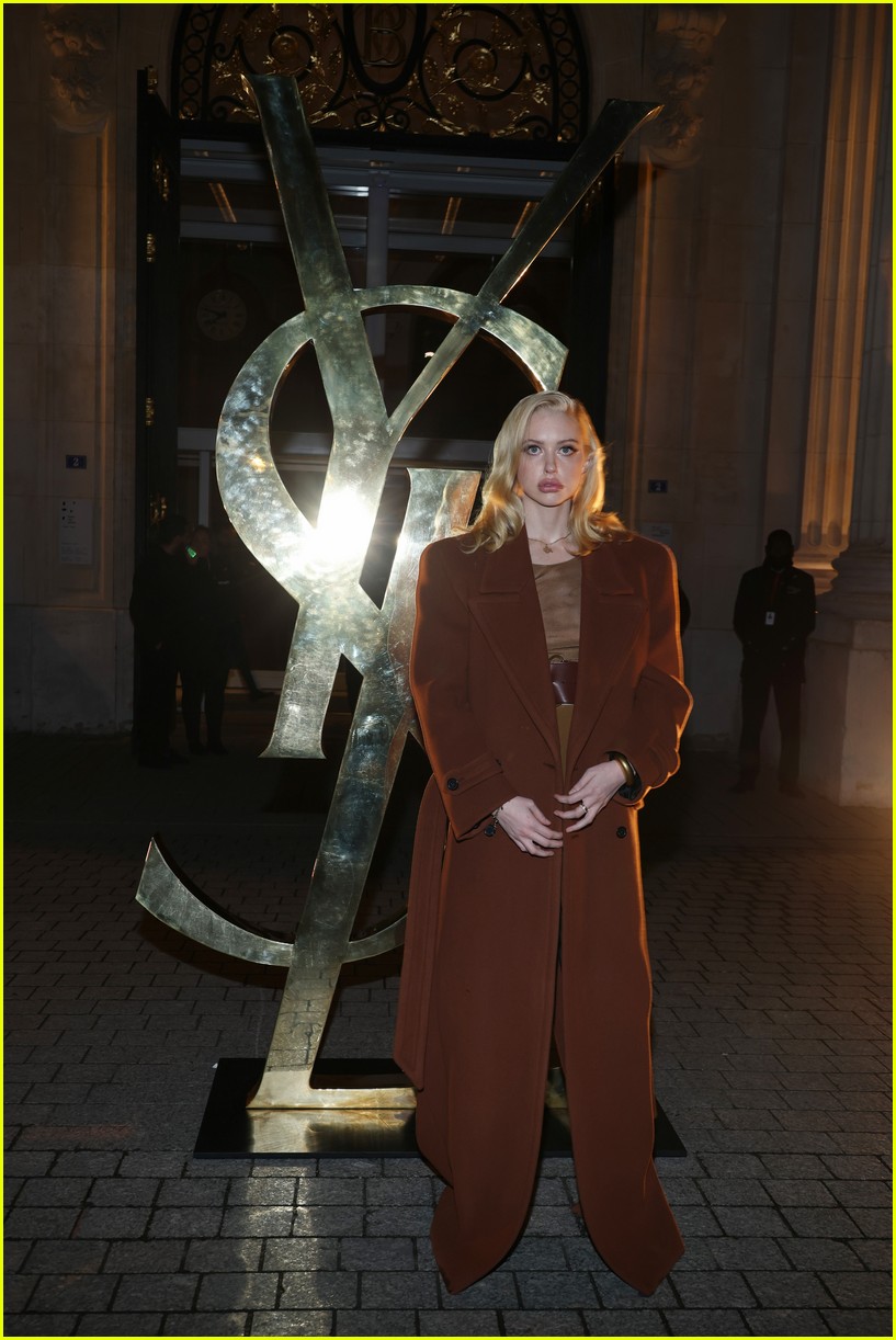 Wednesday's Jenna Ortega, Percy Hynes White & Georgie Farmer Hit Up Saint Laurent Fashion Show