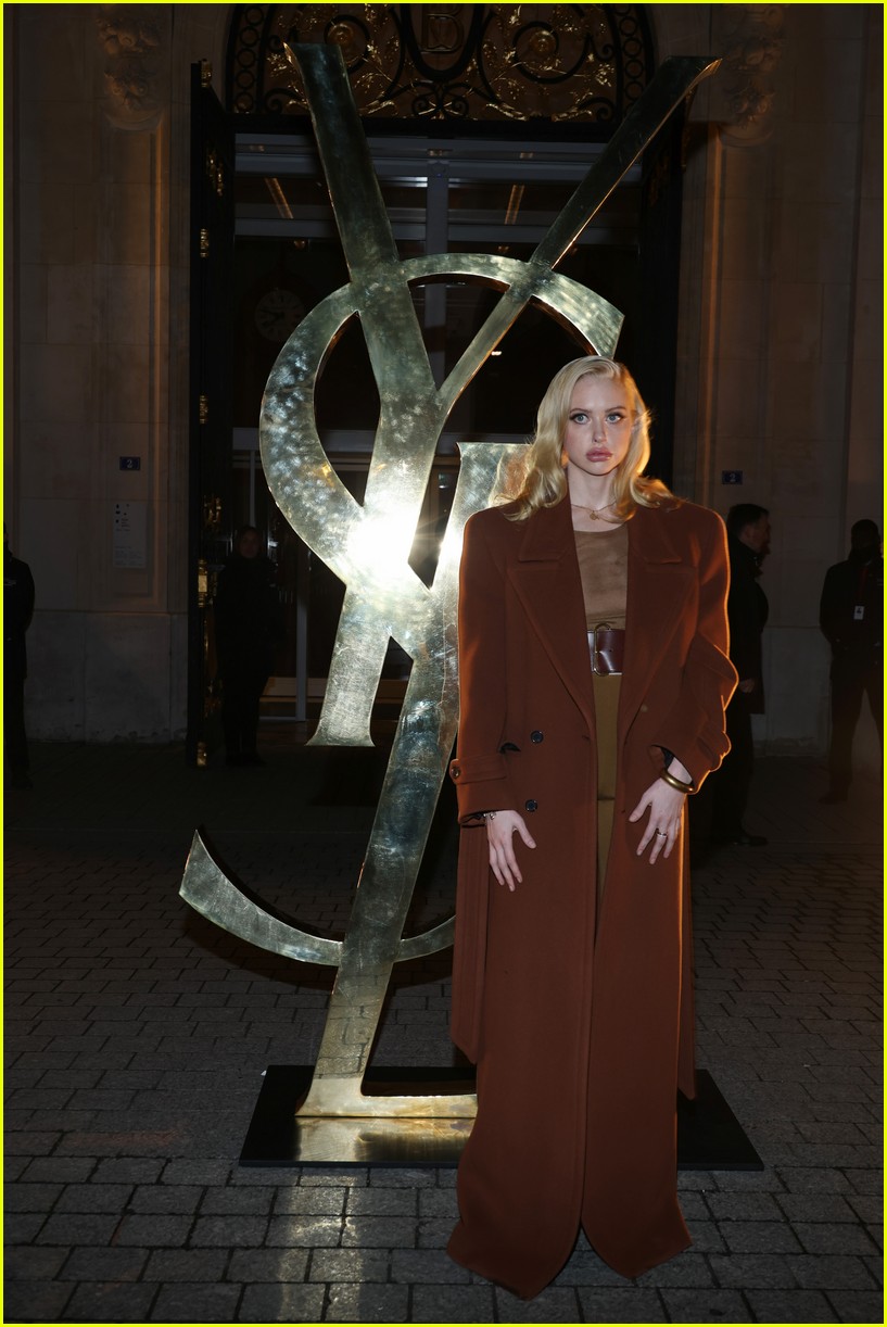 Wednesday's Jenna Ortega, Percy Hynes White & Georgie Farmer Hit Up Saint Laurent Fashion Show