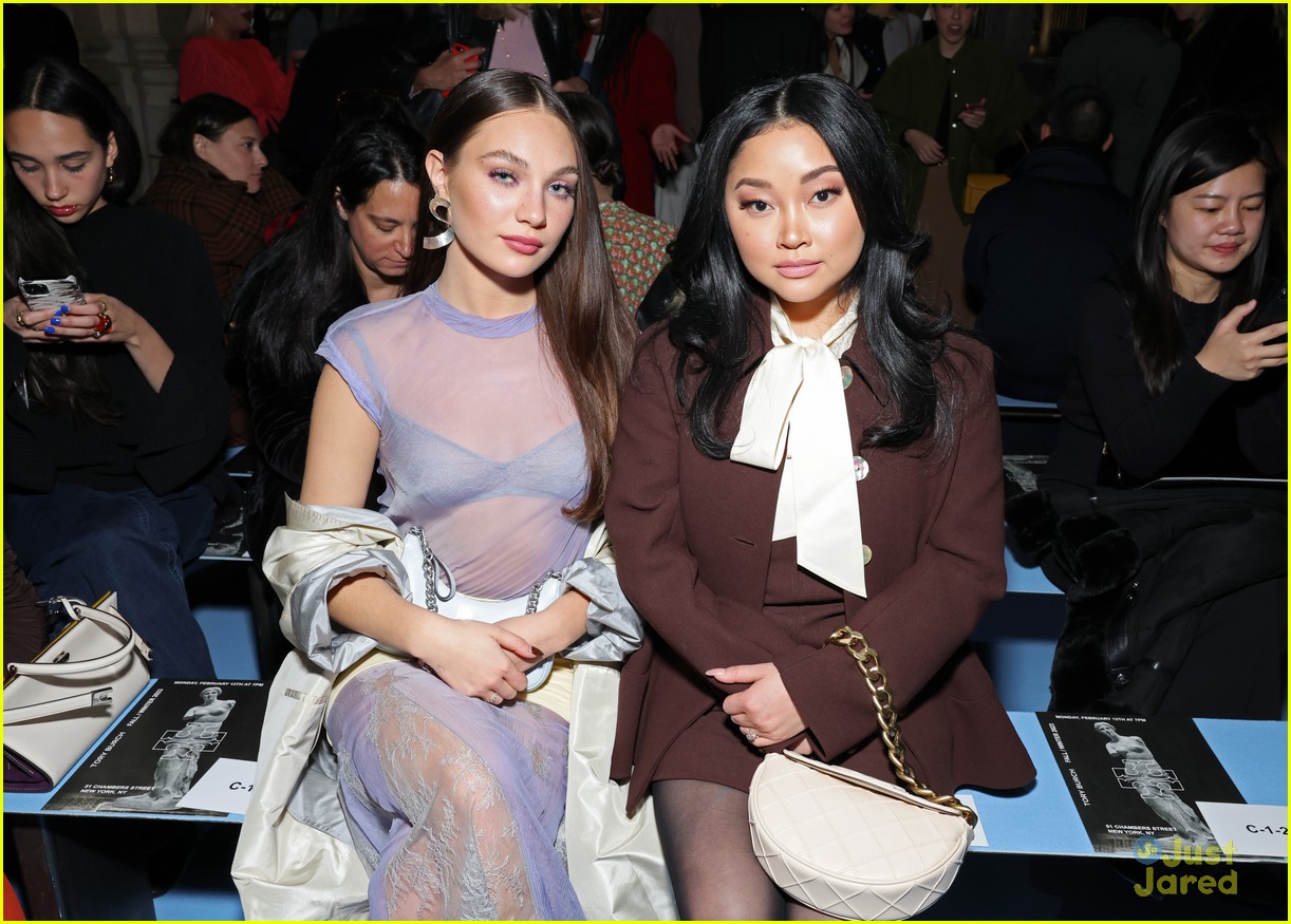 Lana Condor, Maddie Ziegler & Claudia Sulewski Sit Front Row at Tory Burch Fashion Show