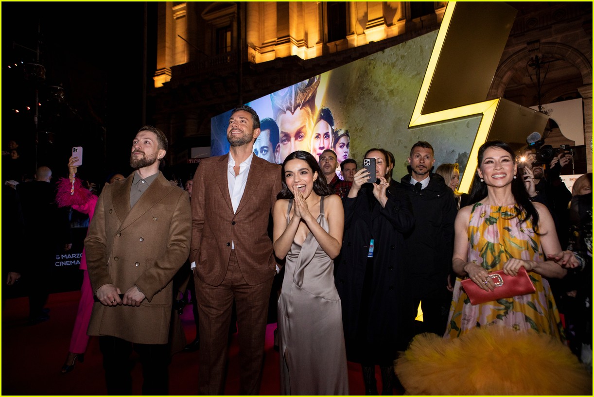 Rachel Zegler Attends 'Shazam! Fury of the Gods' Fan Event in Rome with Co-Stars