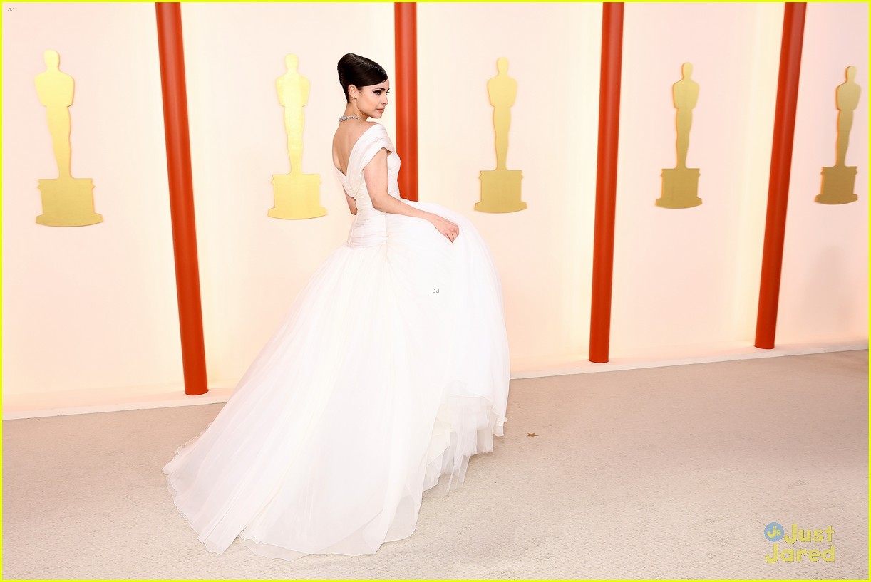 Sofia Carson is a Vision In White at the Oscars 2023 Ahead of Debut Performance
