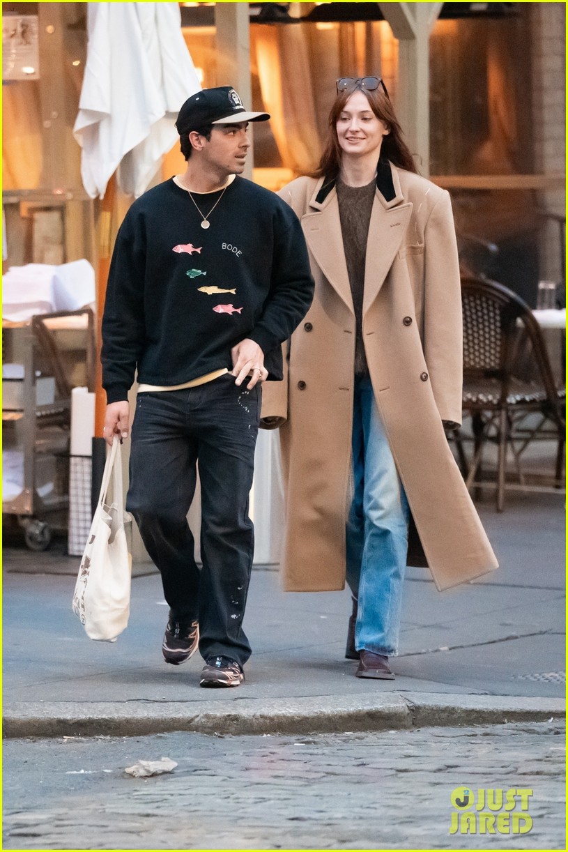 Joe Jonas Wears Fish Sweater for Lunch Outing with Sophie Turner in New York City