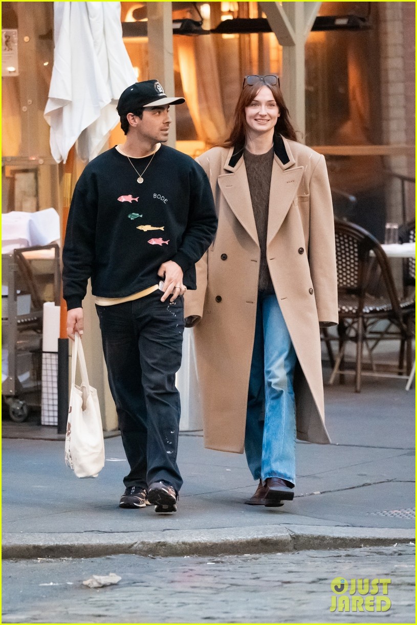 Joe Jonas Wears Fish Sweater for Lunch Outing with Sophie Turner in New York City