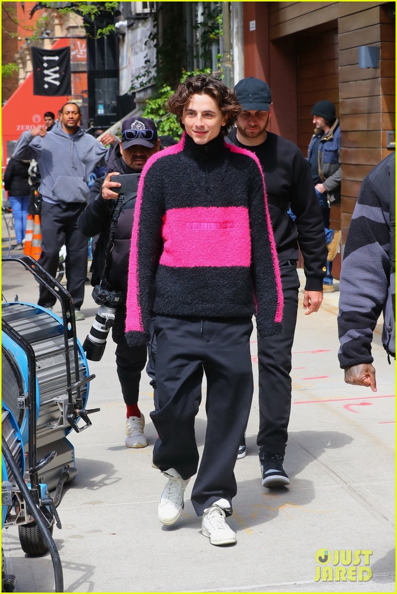Timothee Chalamet Can Barely Contain His Smile While Getting Back to Work on New Commercial!