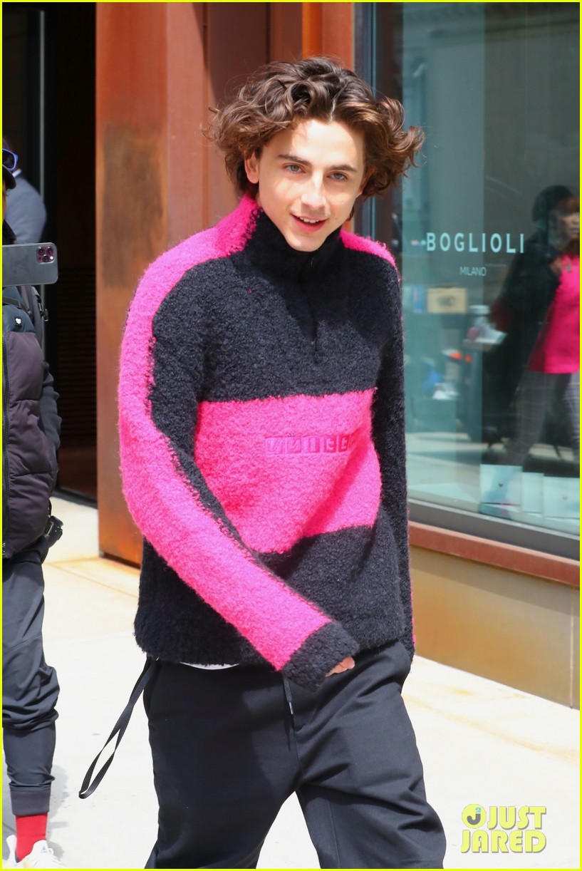 Timothee Chalamet Can Barely Contain His Smile While Getting Back to Work on New Commercial!